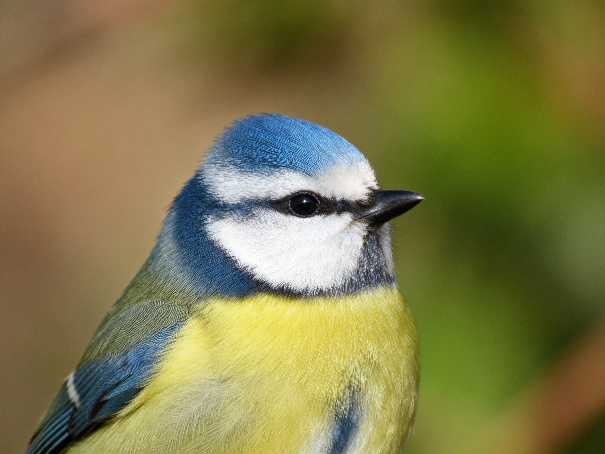 A vibrant blue-headed bird with yellow chest and green wings