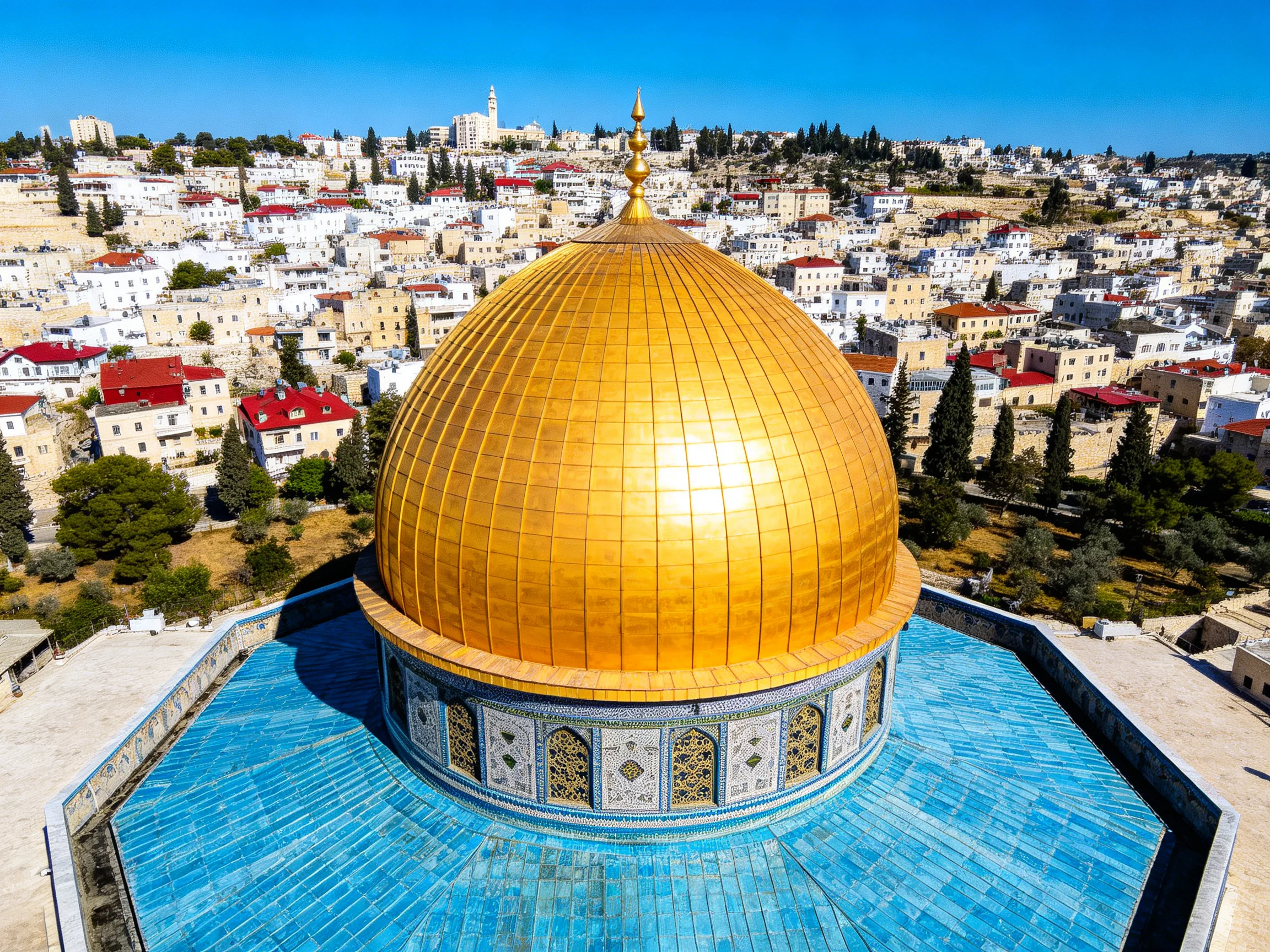 A magnificent golden dome atop a historic city’s architectural landmark