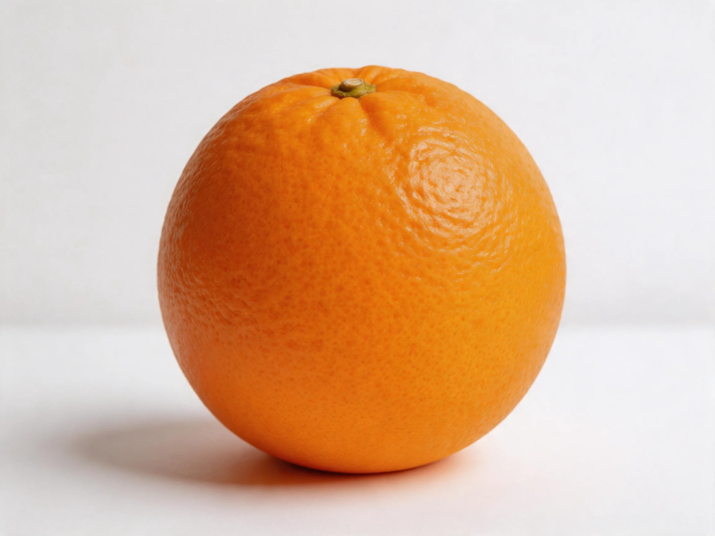 A single vibrant orange citrus fruit with textured peel