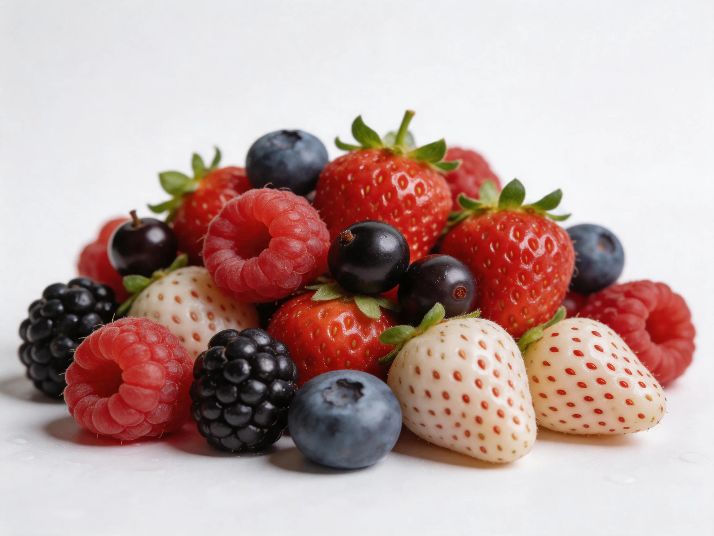 A vibrant mix of strawberries, raspberries, blueberries, and blackberries