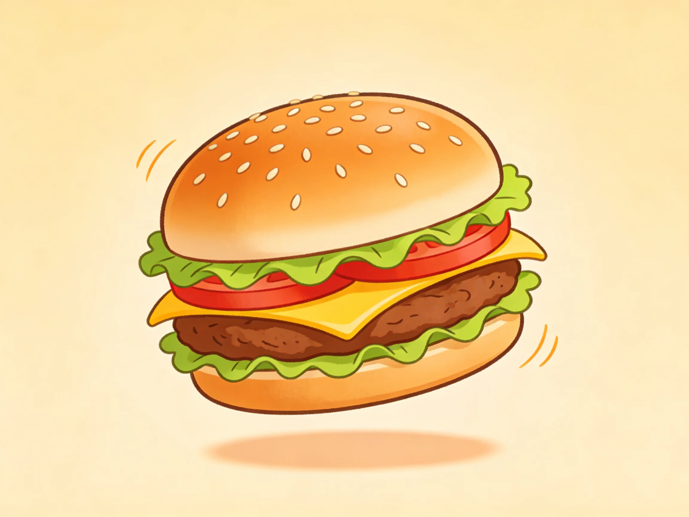 A sesame - topped double - patty burger with lettuce, tomato, and cheese