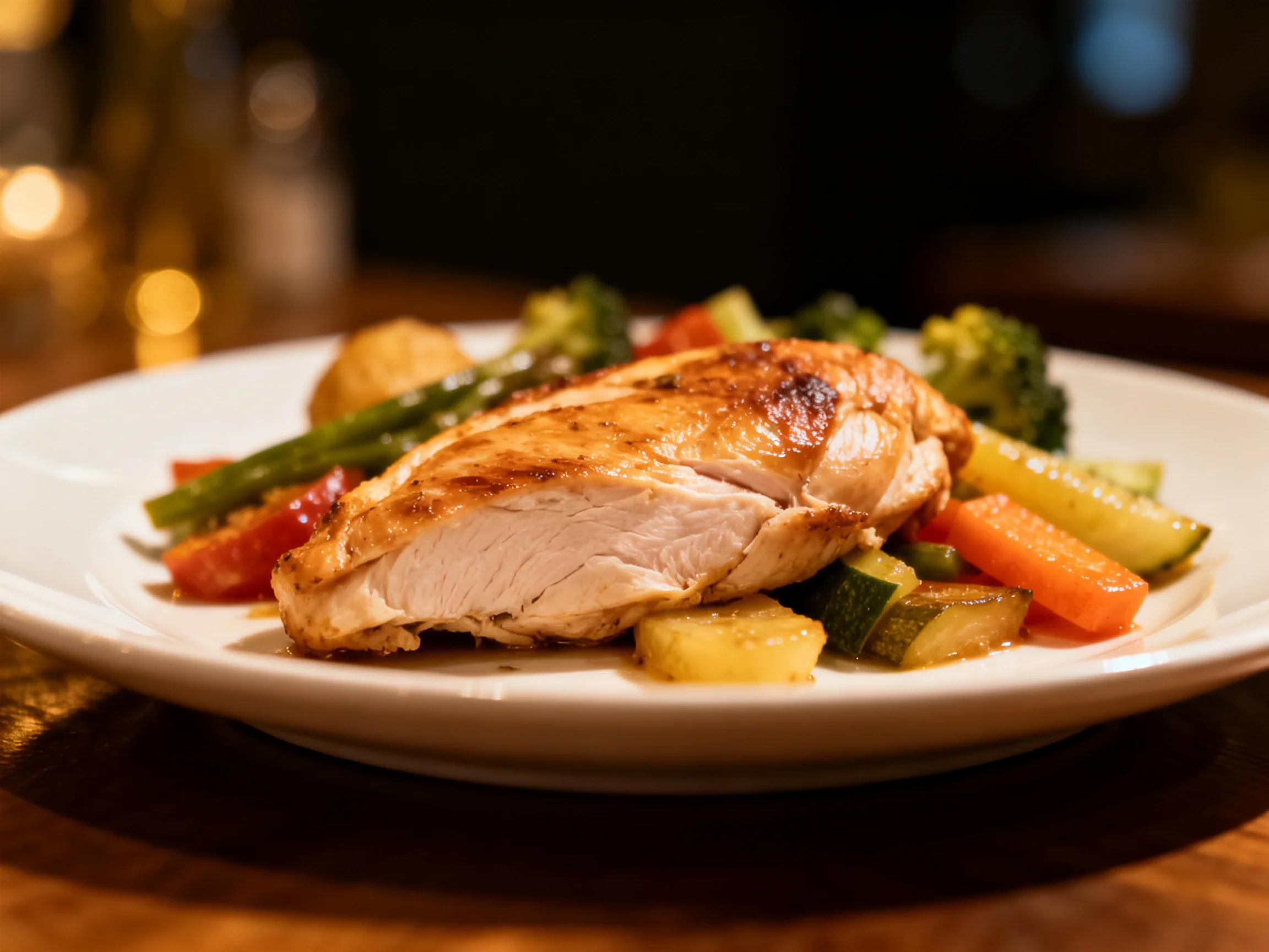Grilled Chicken Breast with Mixed Roasted Vegetables