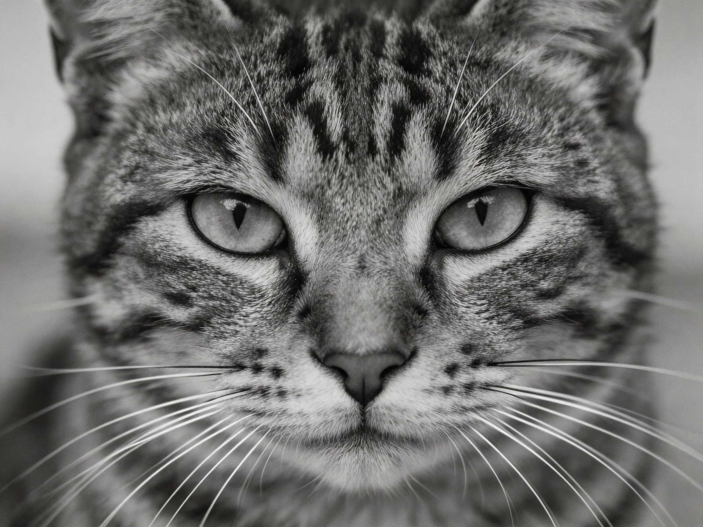 Close - up portrait of a tabby cat with intricate fur patterns