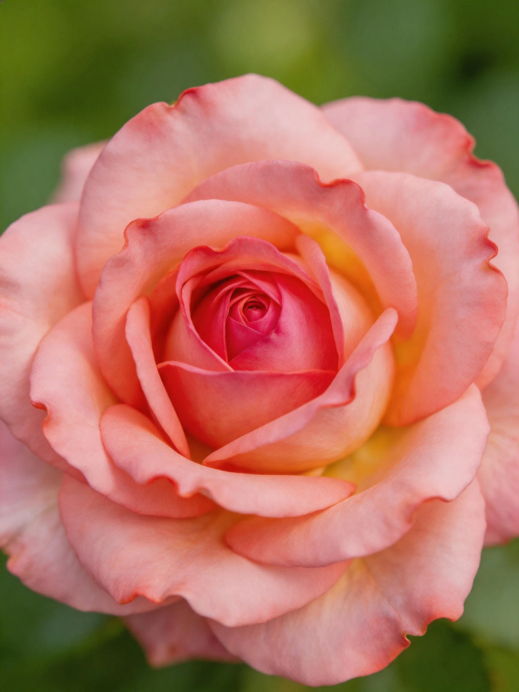 A delicate pink rose with layered, gradient petals