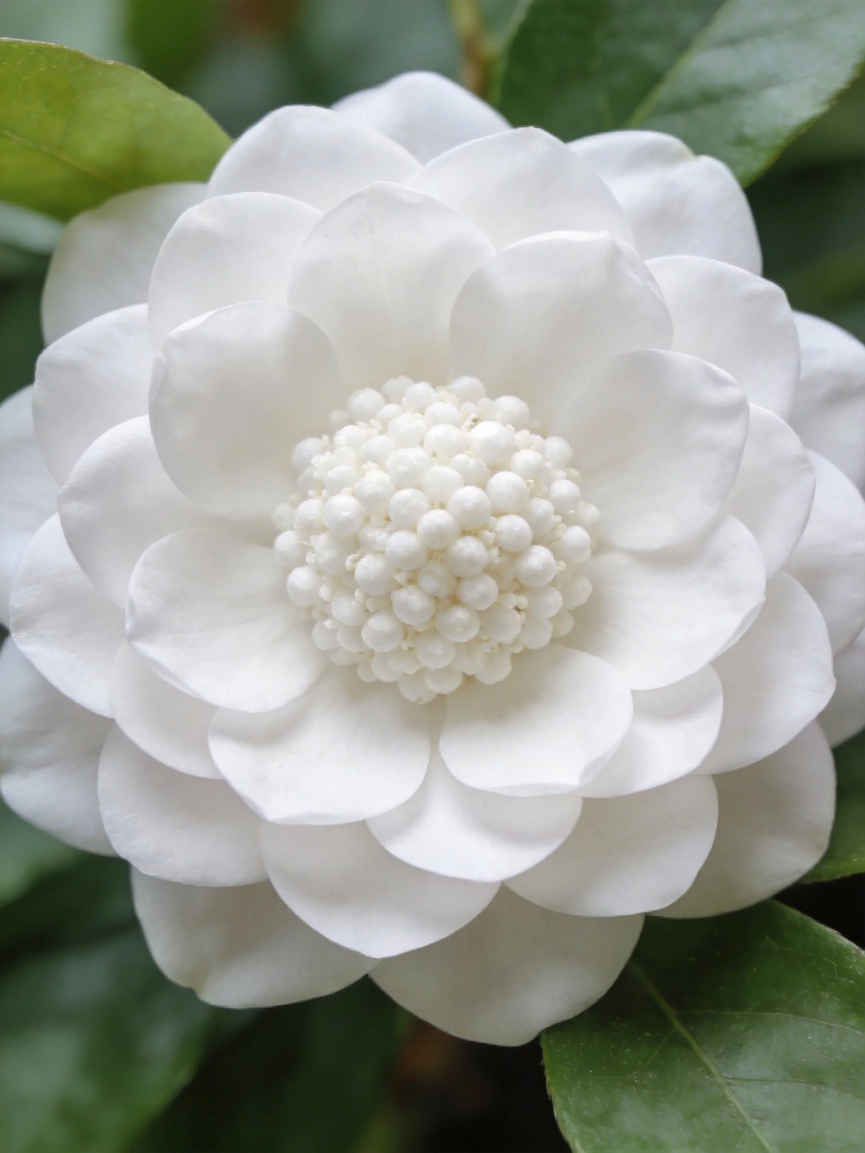 A large white flower with layered petals