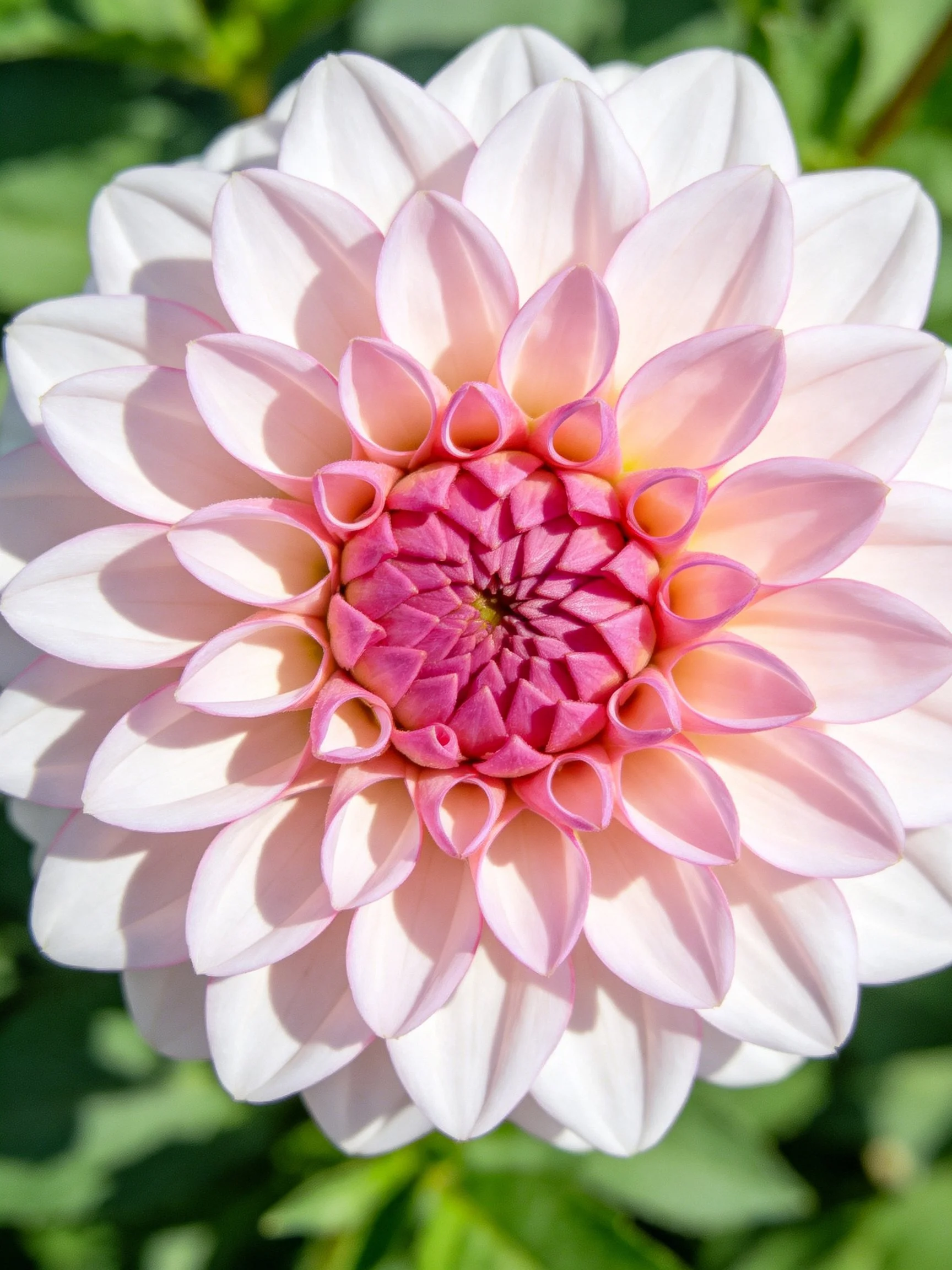 A multi-layered pink and magenta dahlia with delicate petals