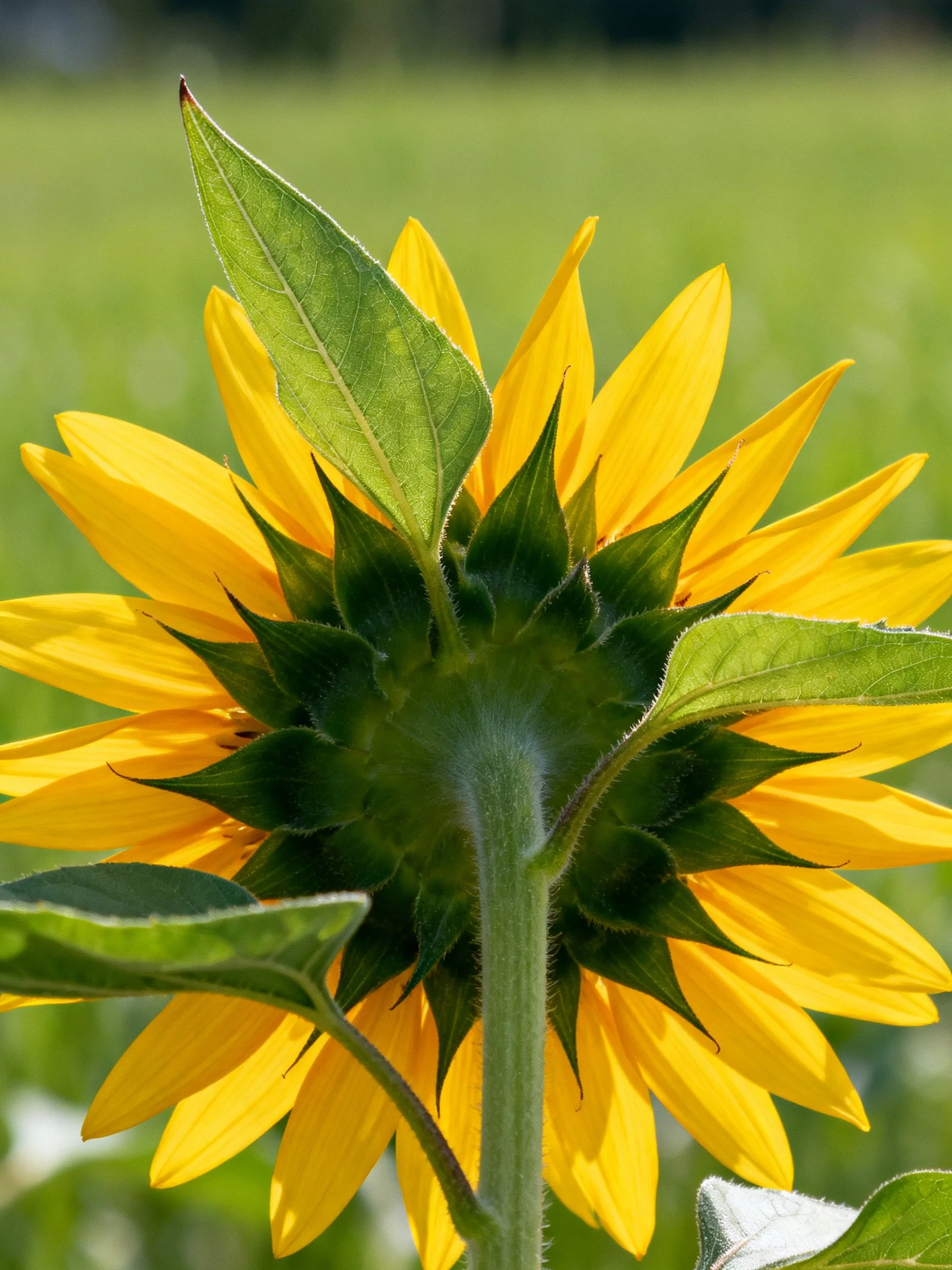 A sunflowers vibrant yellow petals and green foliage