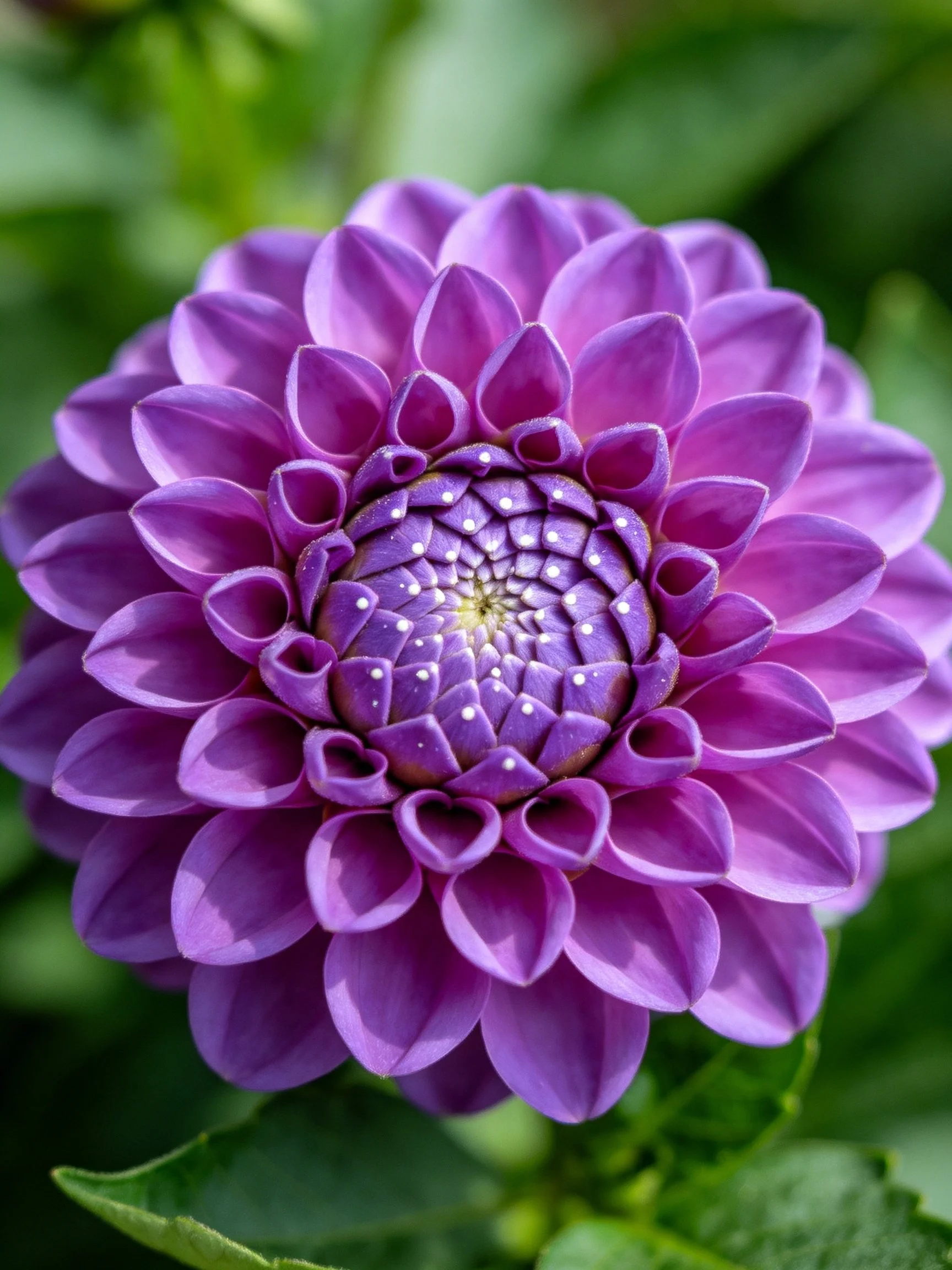 A vibrant purple dahlia with layered petal arrangement