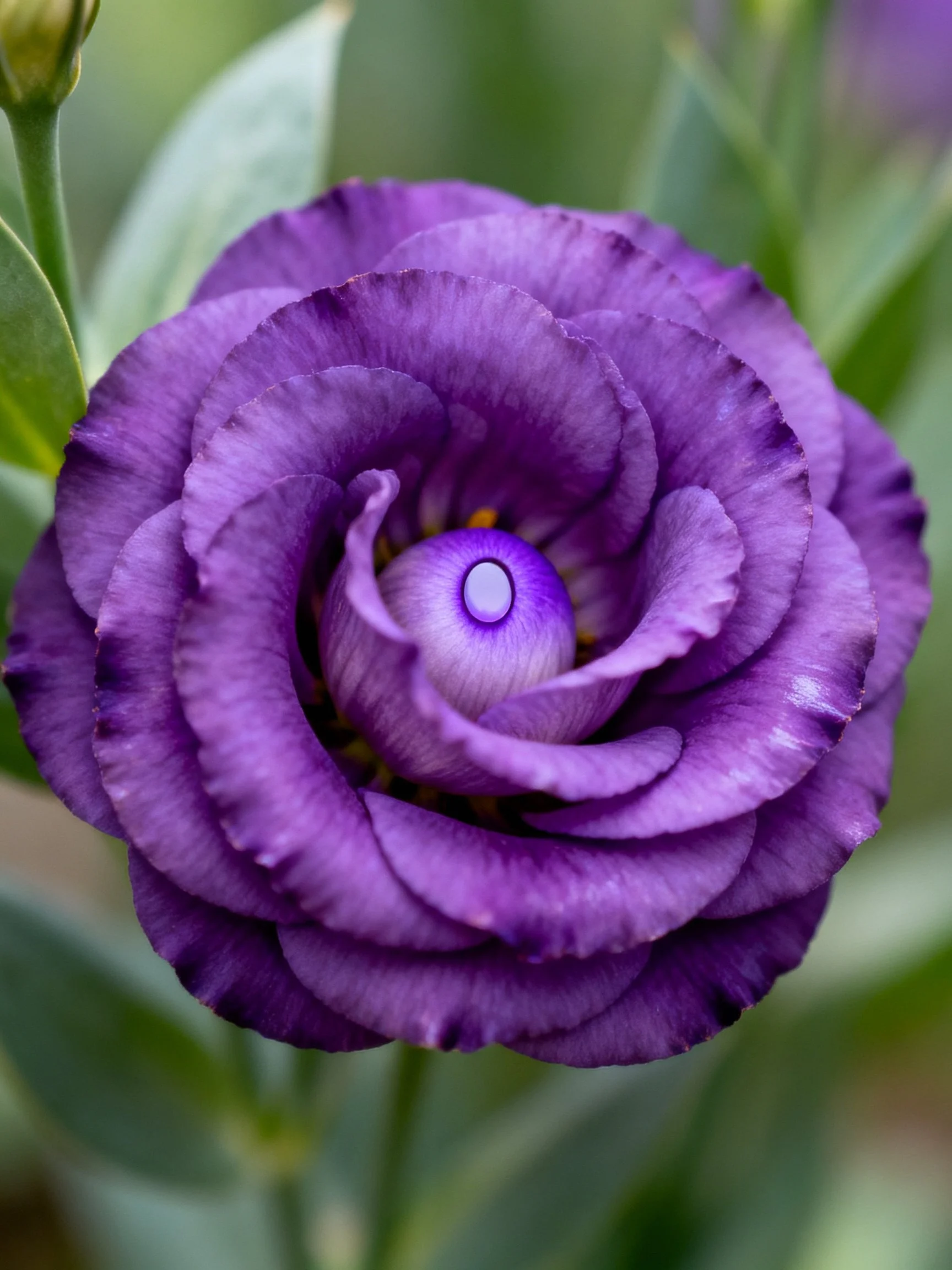 A vibrant purple flower with layered petals