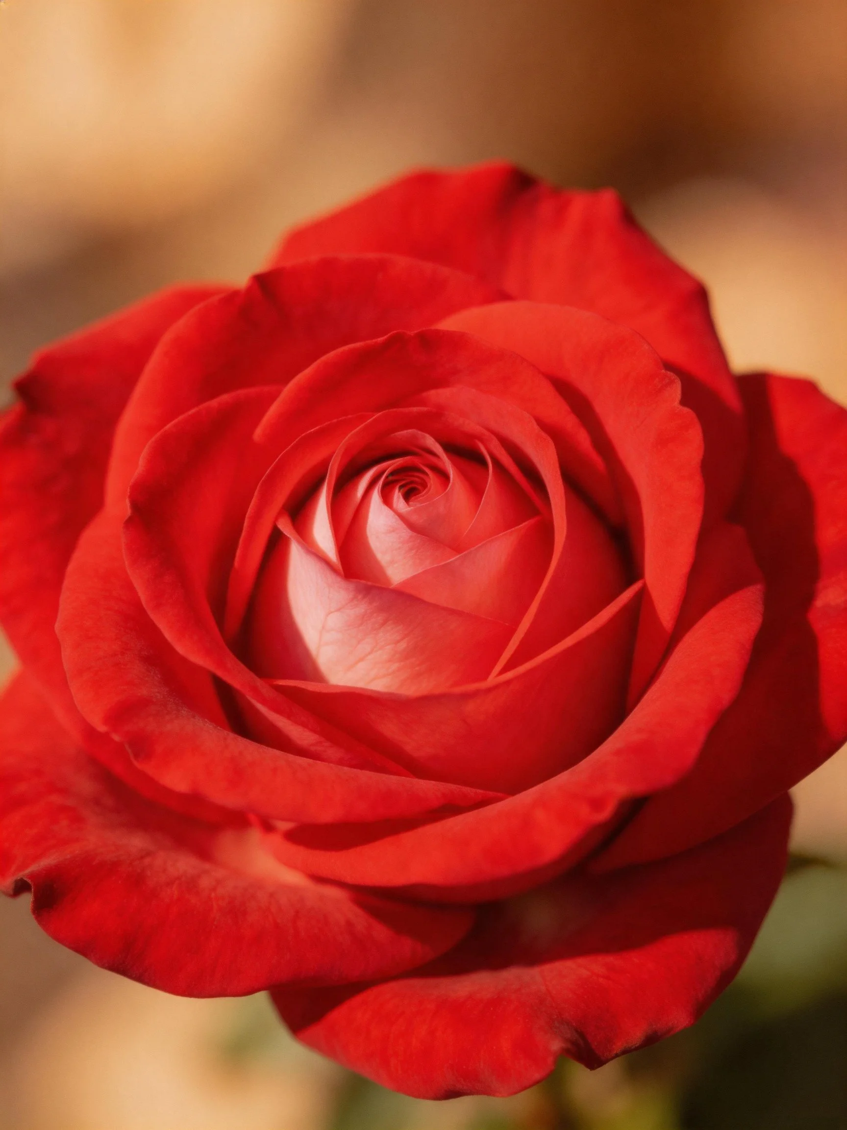 A vibrant red rose with layered petals