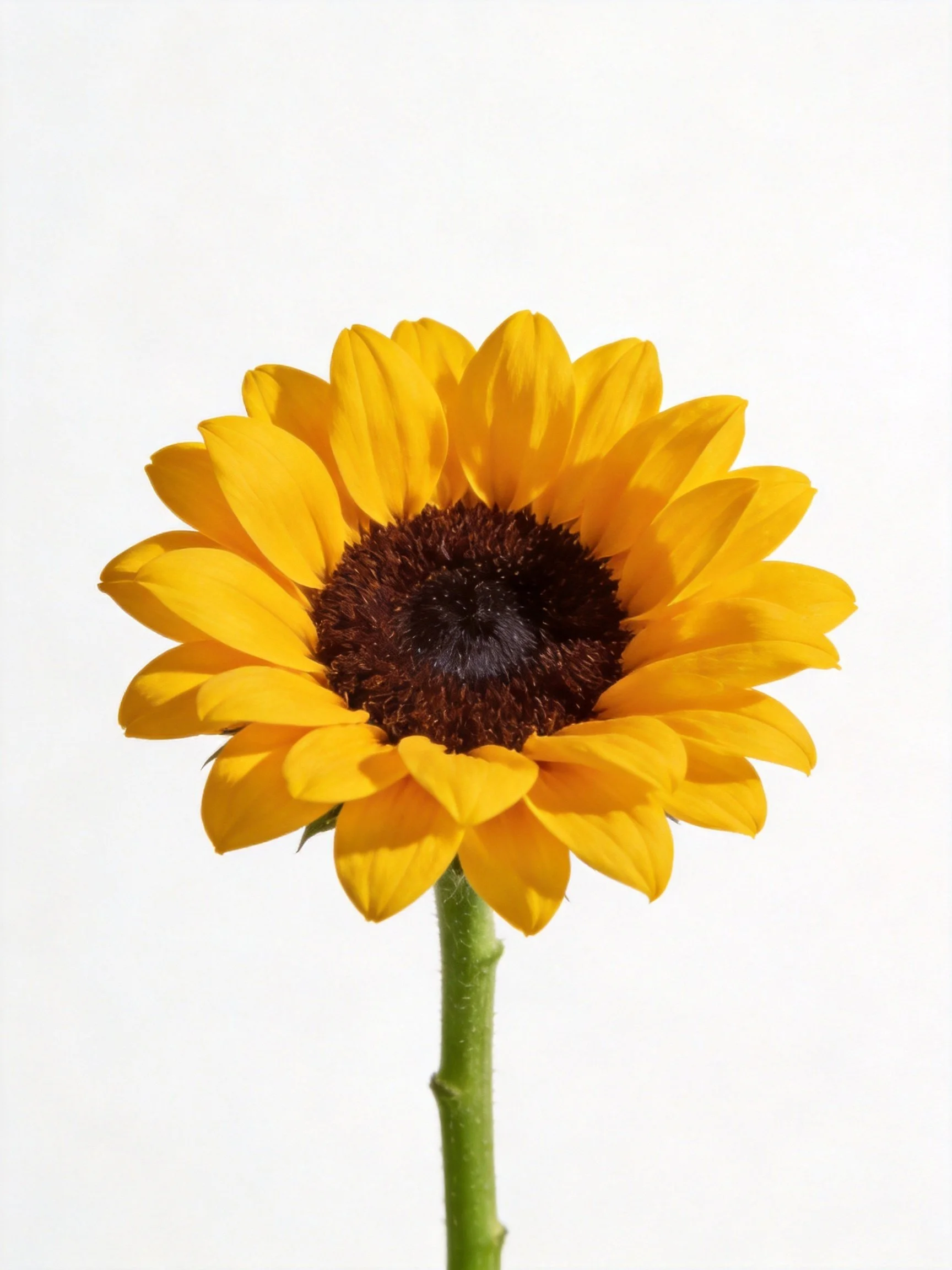 A vibrant yellow sunflower with dark brown center
