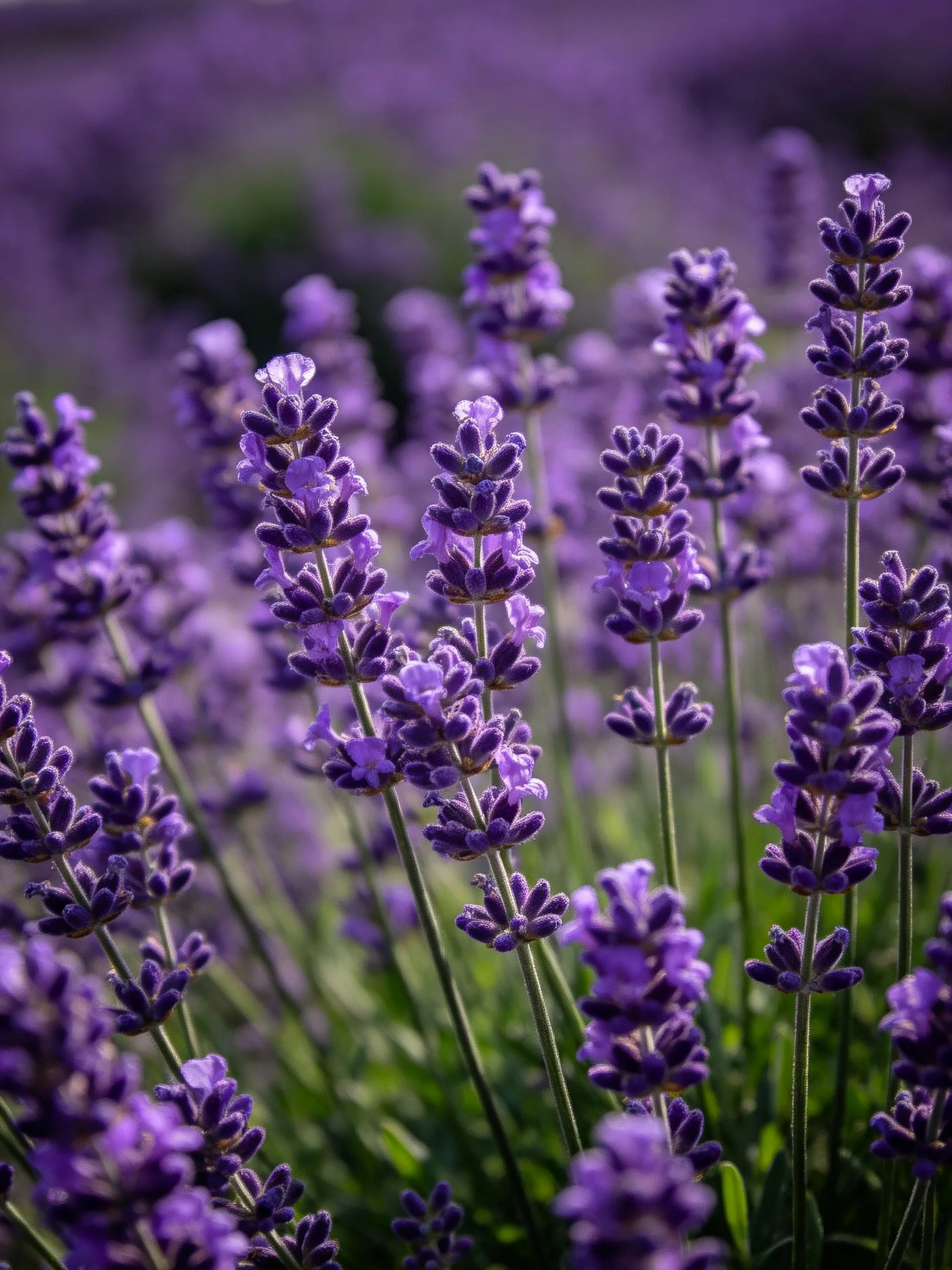 Abundant Lavender Blooms Under Warm Light