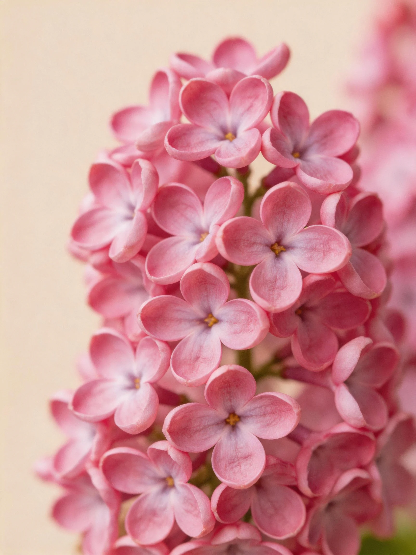 Close-up of Pink Lilacs with Soft Lighting