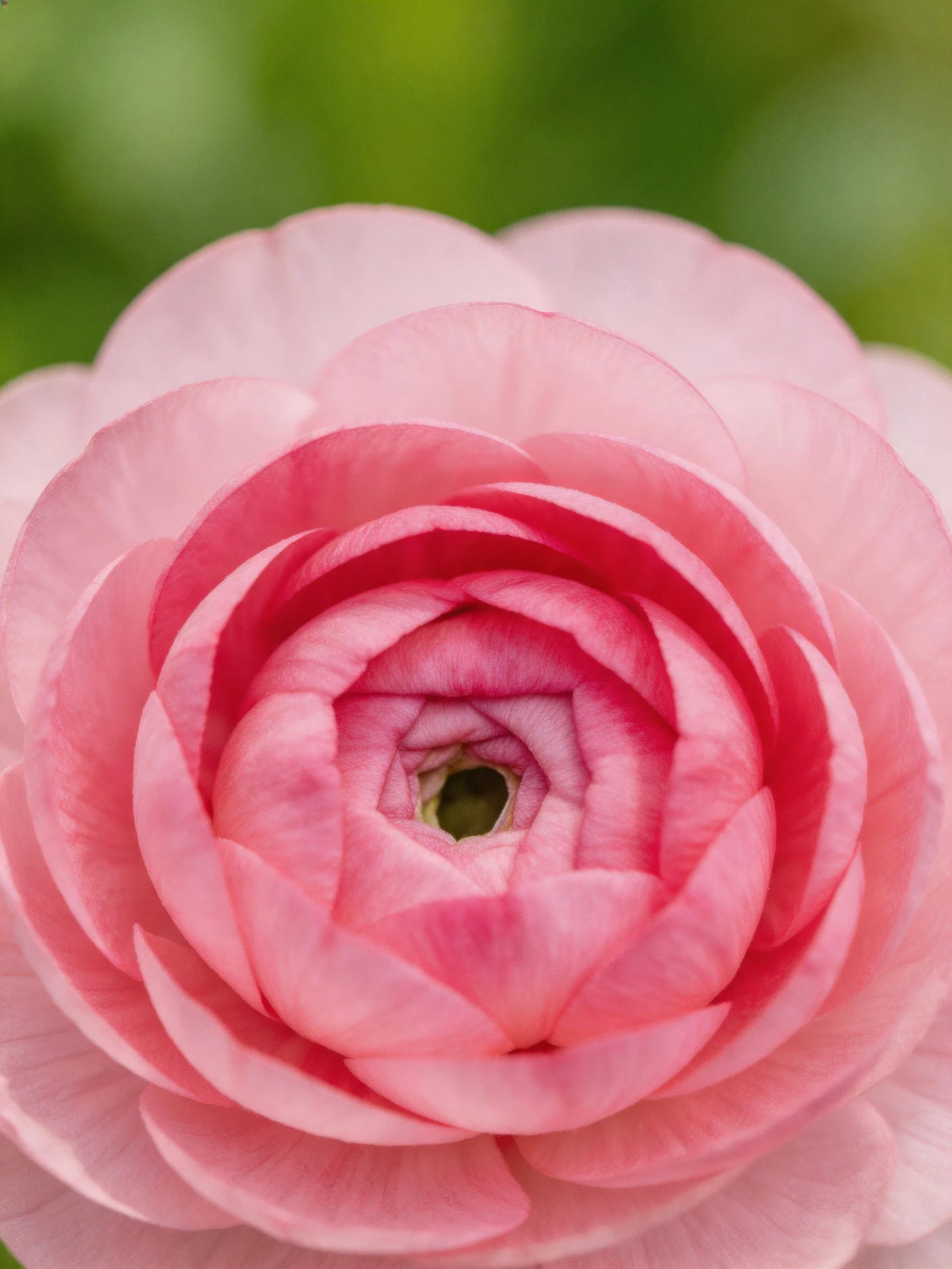 Close-up of a delicate pink flower with layered petals