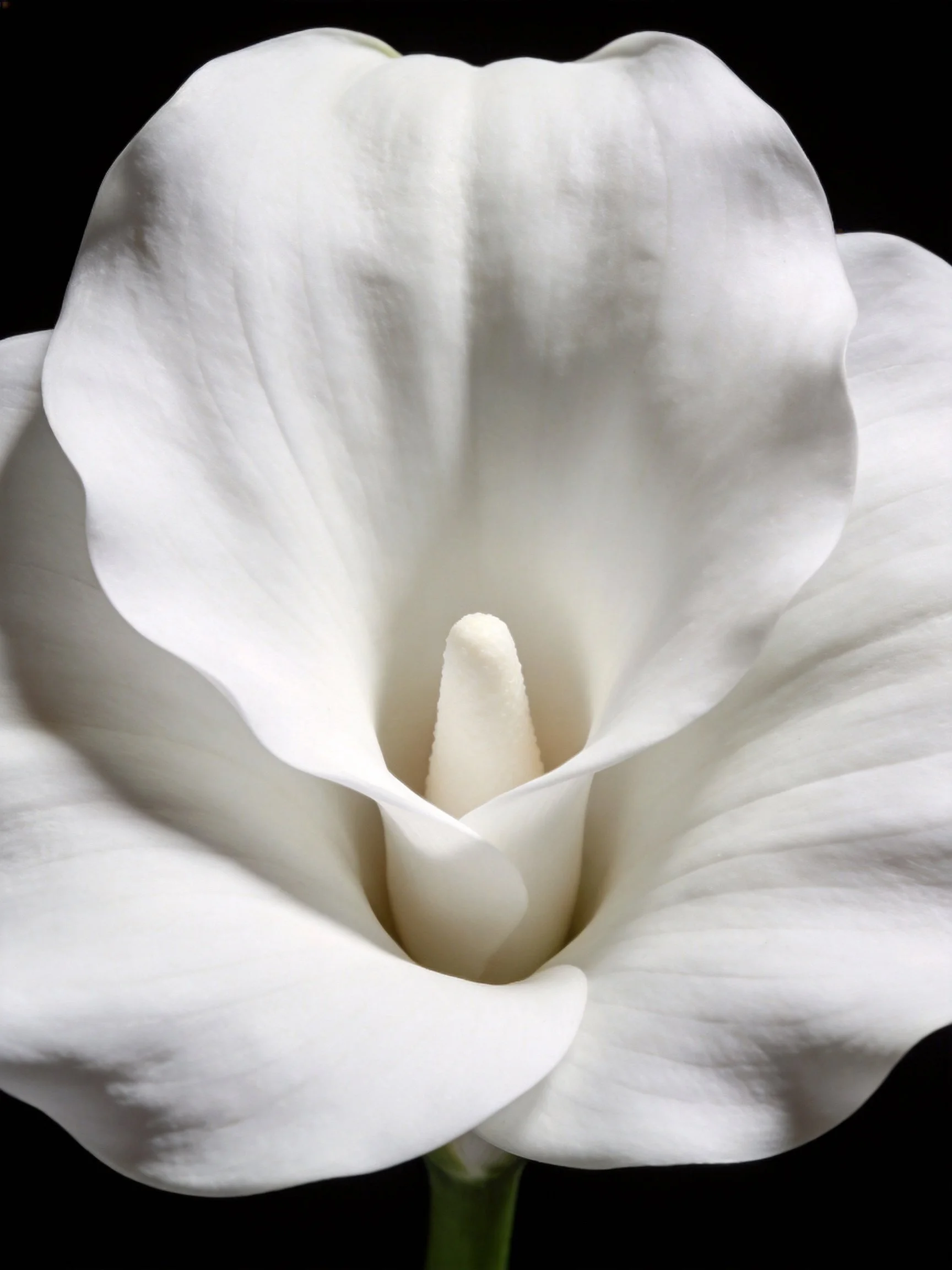 Close - up of a pristine white calla lily flower