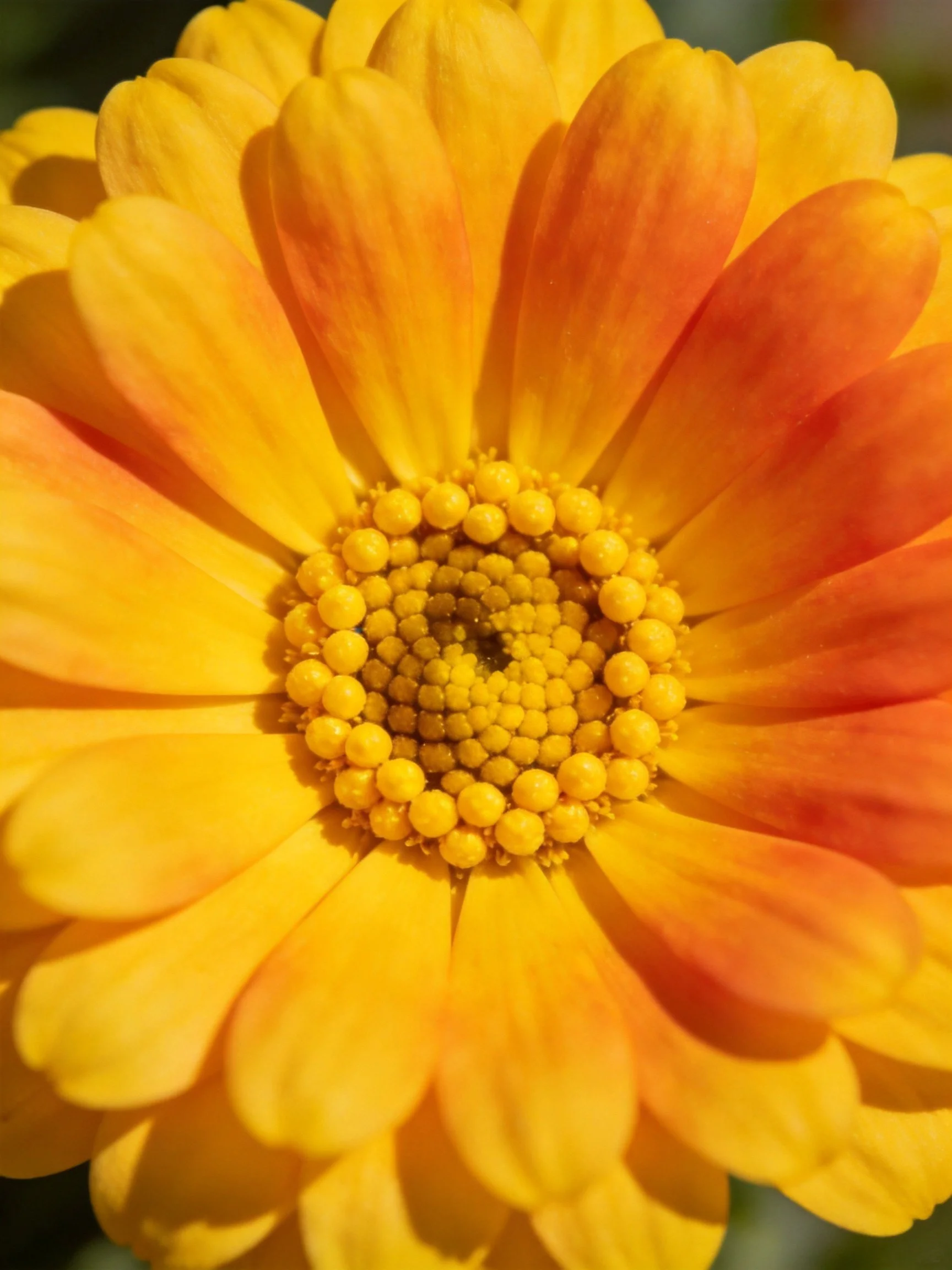 Close - up of an orange - yellow flower with layered petals
