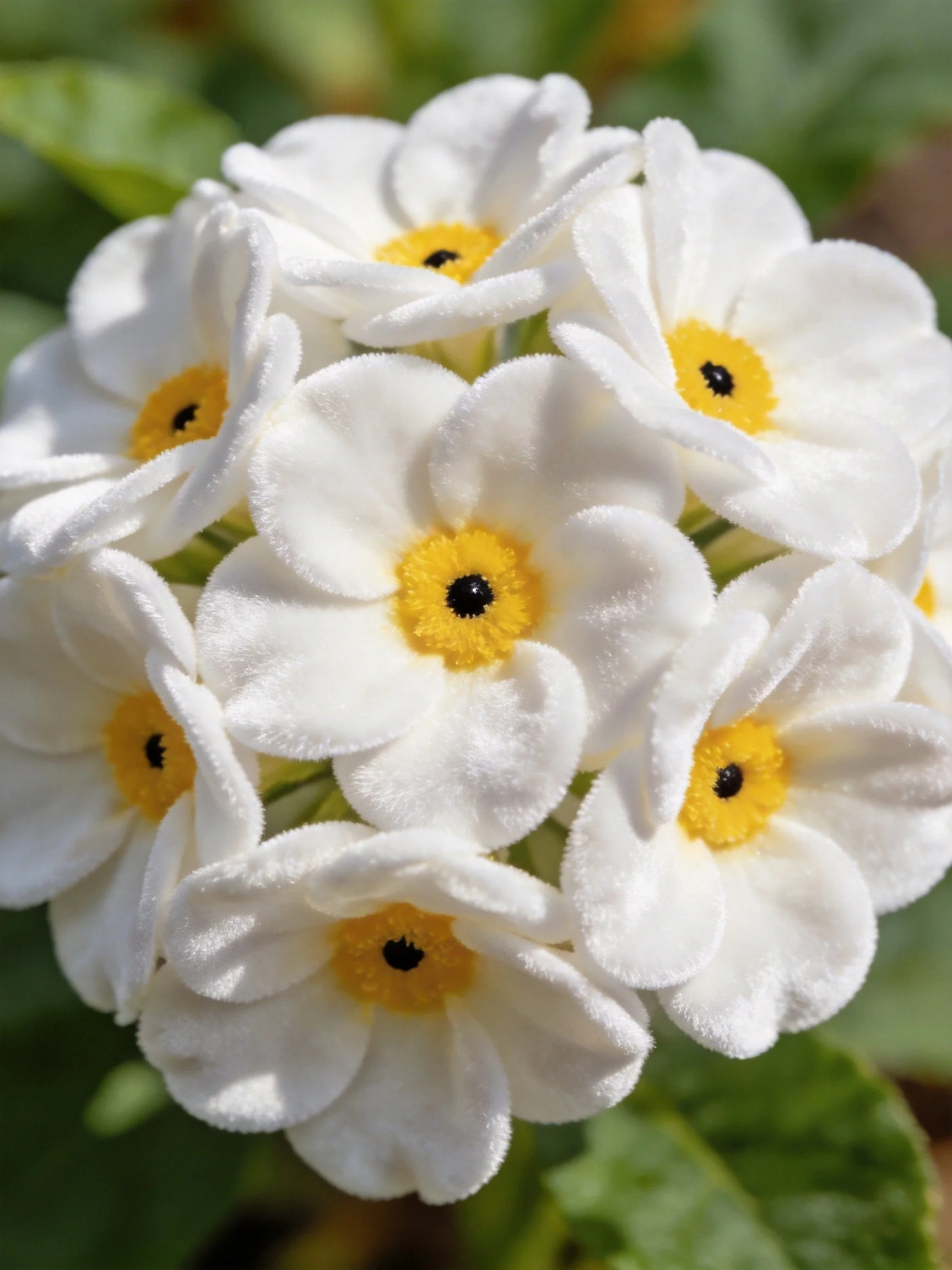 Cluster of White Flowers with Yellow Centers