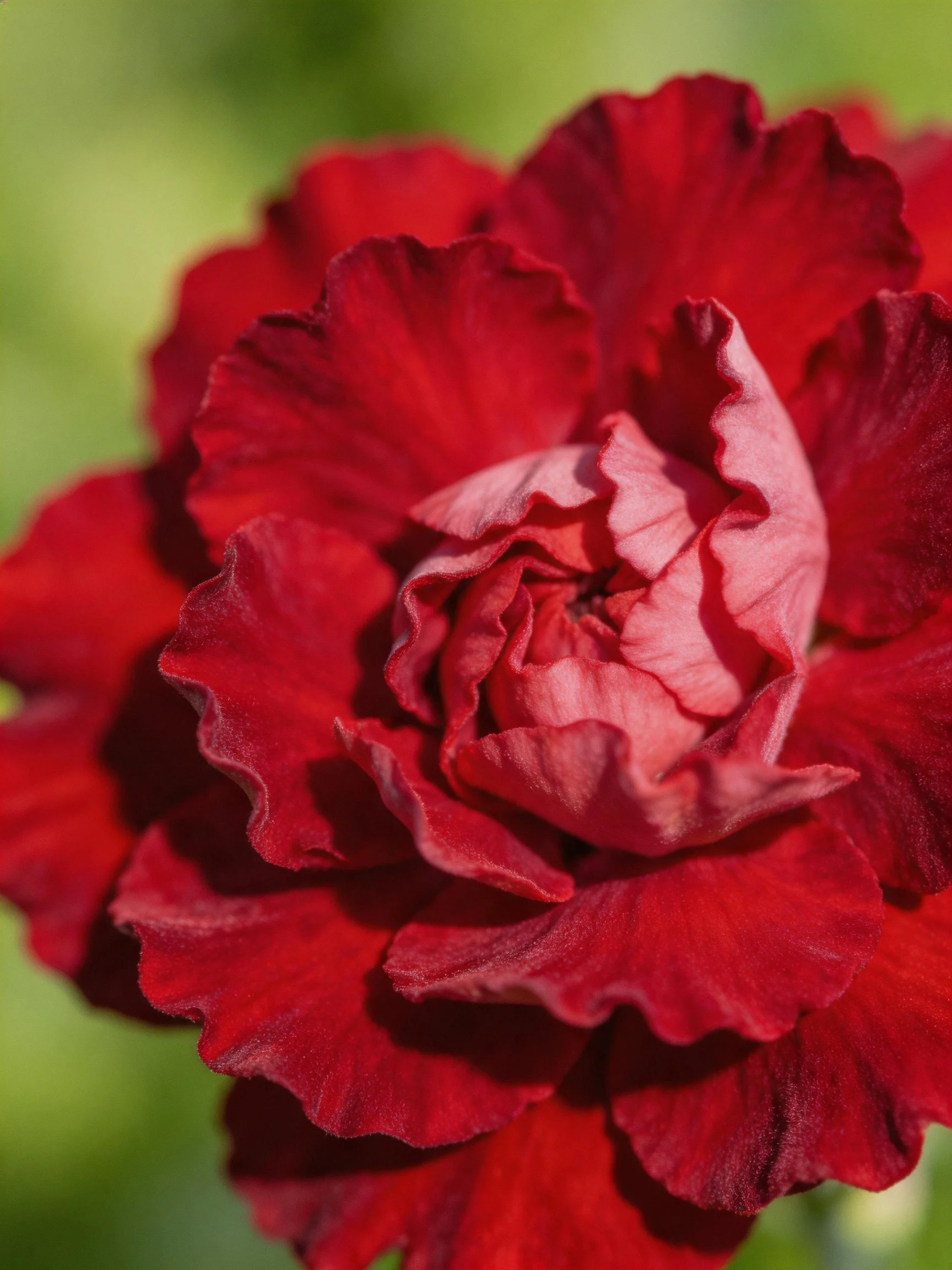 Deep crimson carnation with layered petals