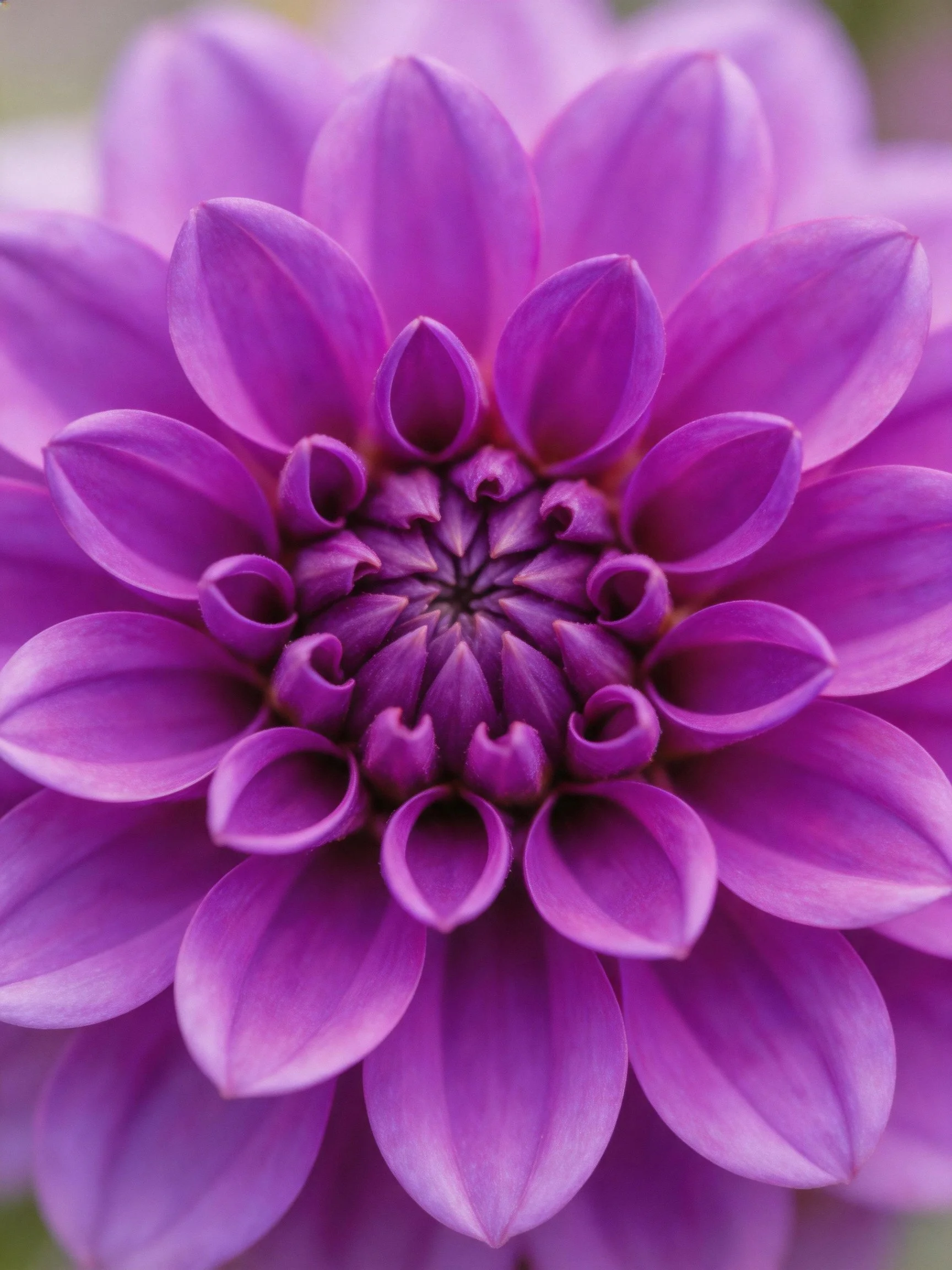 Deep purple dahlia with layered petals, 16 petals visible