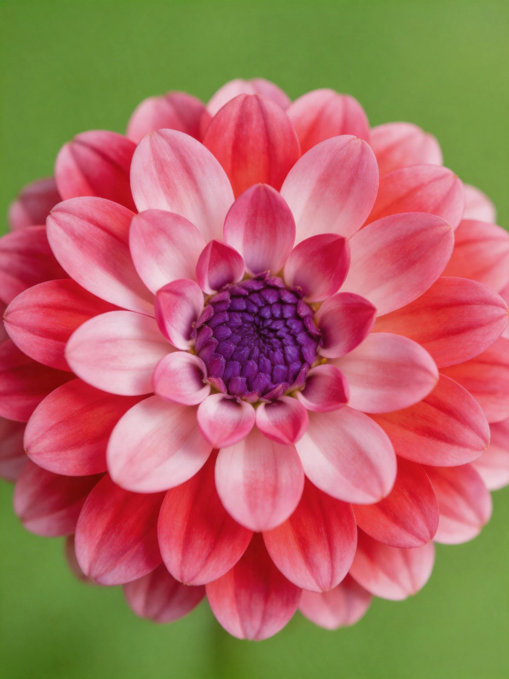 Pink and Purple Dahlia Flower Close-Up