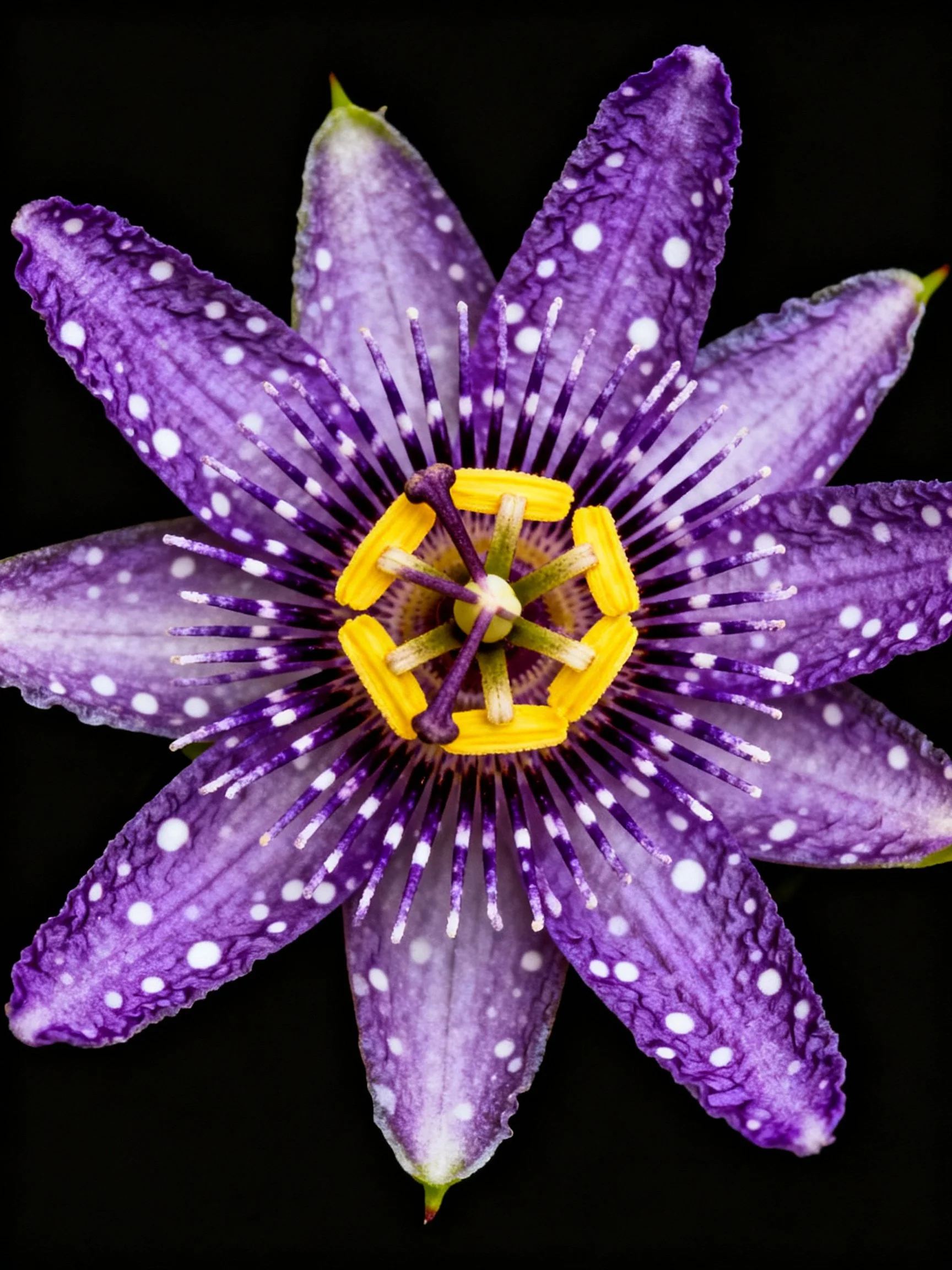 Purple Passionflower with White Spotted Petals
