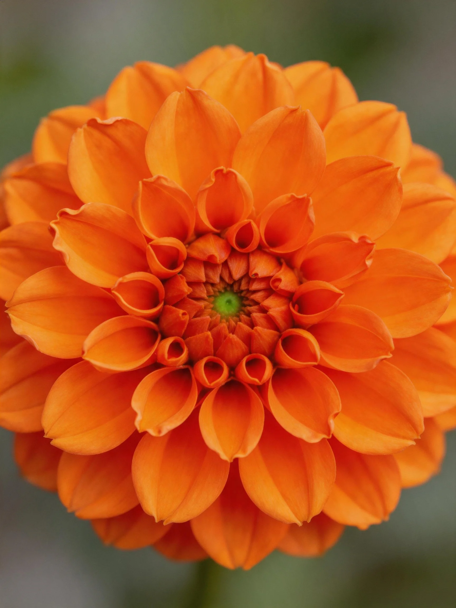 Vibrant Orange Dahlia with Layered Petals