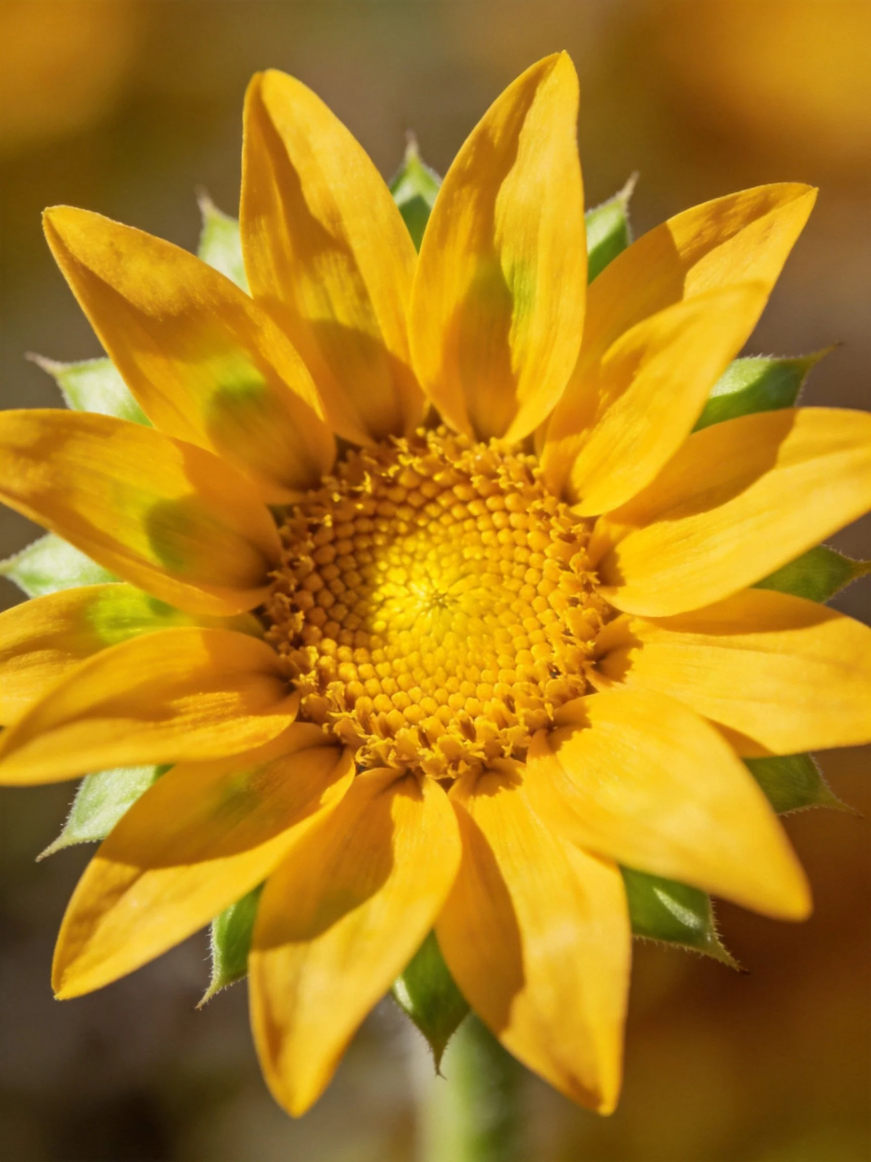 Vibrant Yellow Sunflower with Dense Golden Center