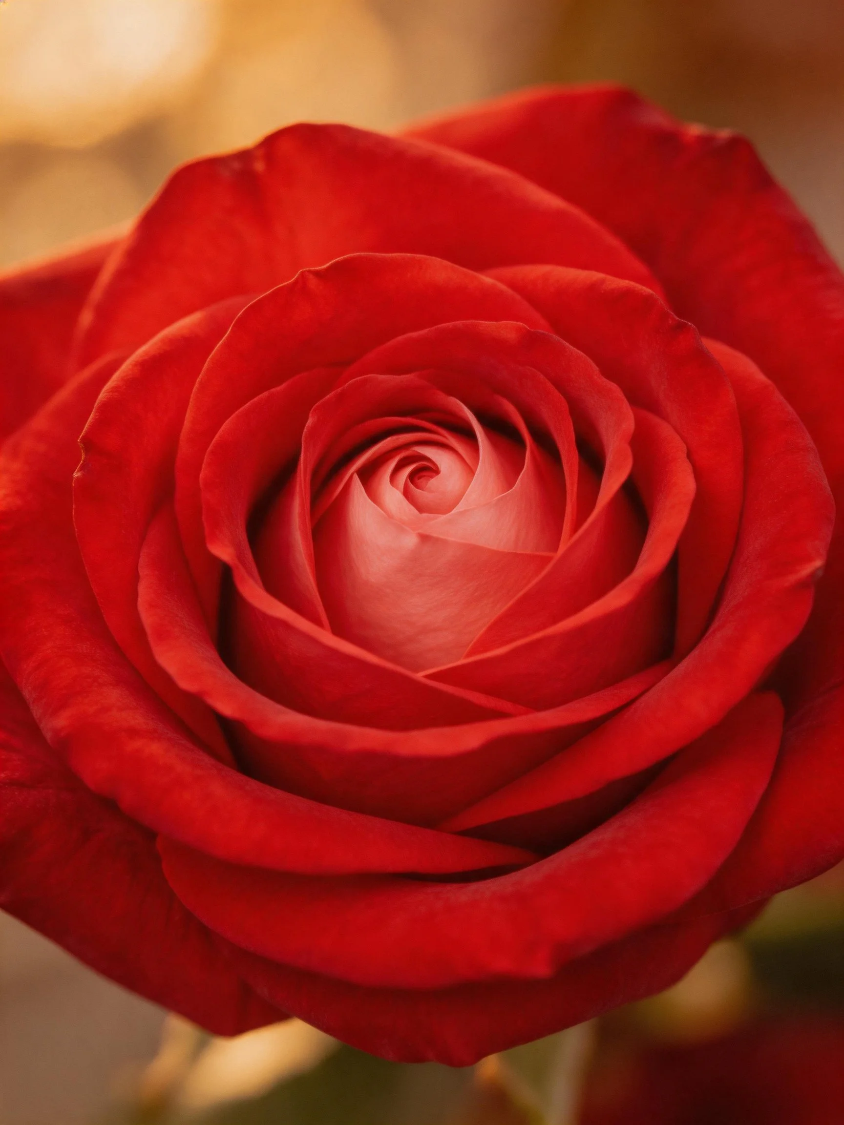 Vibrant red rose with layered petals in full bloom