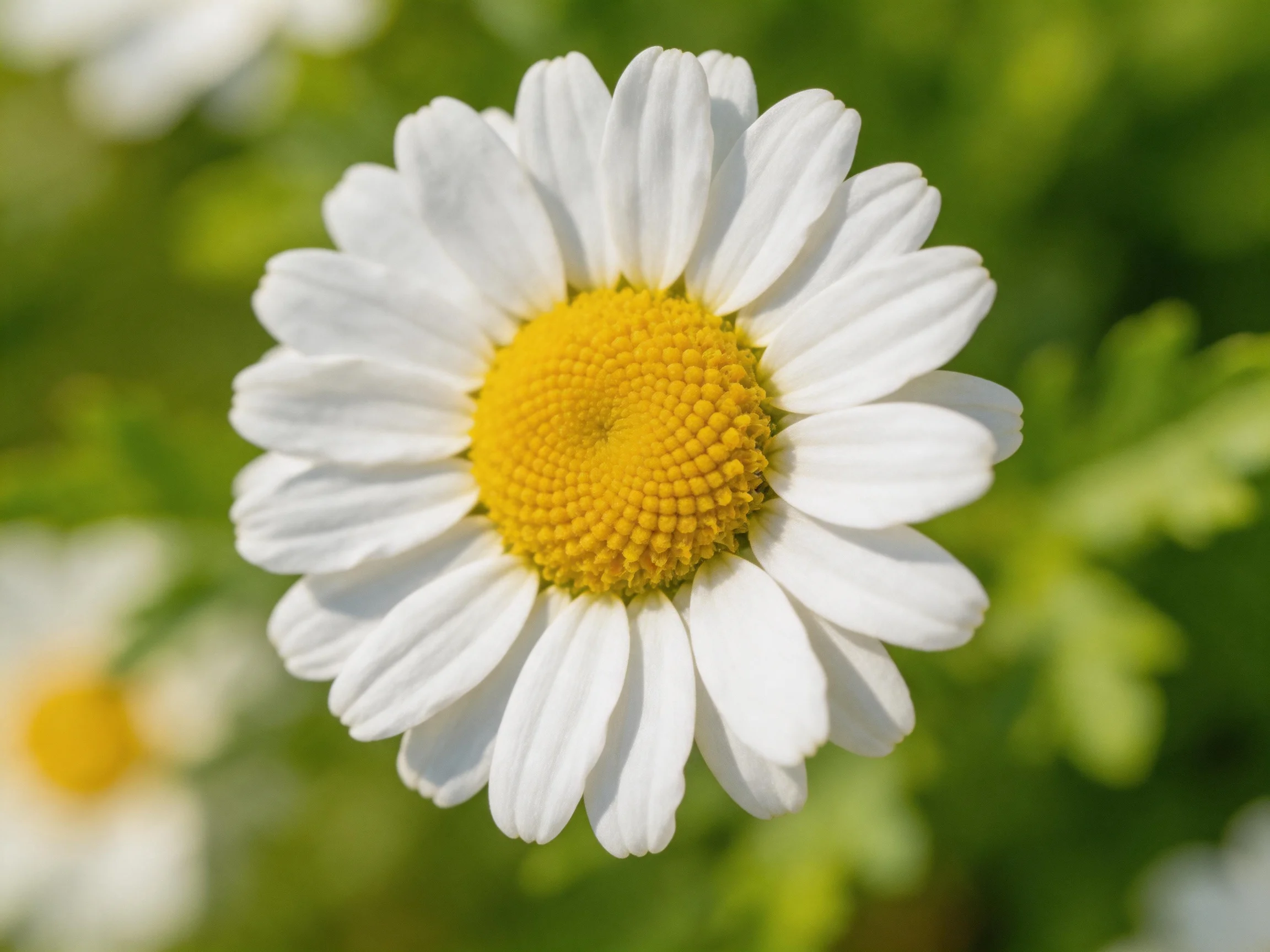 A close-up of a single white-petaled daisy with a bright yellow center