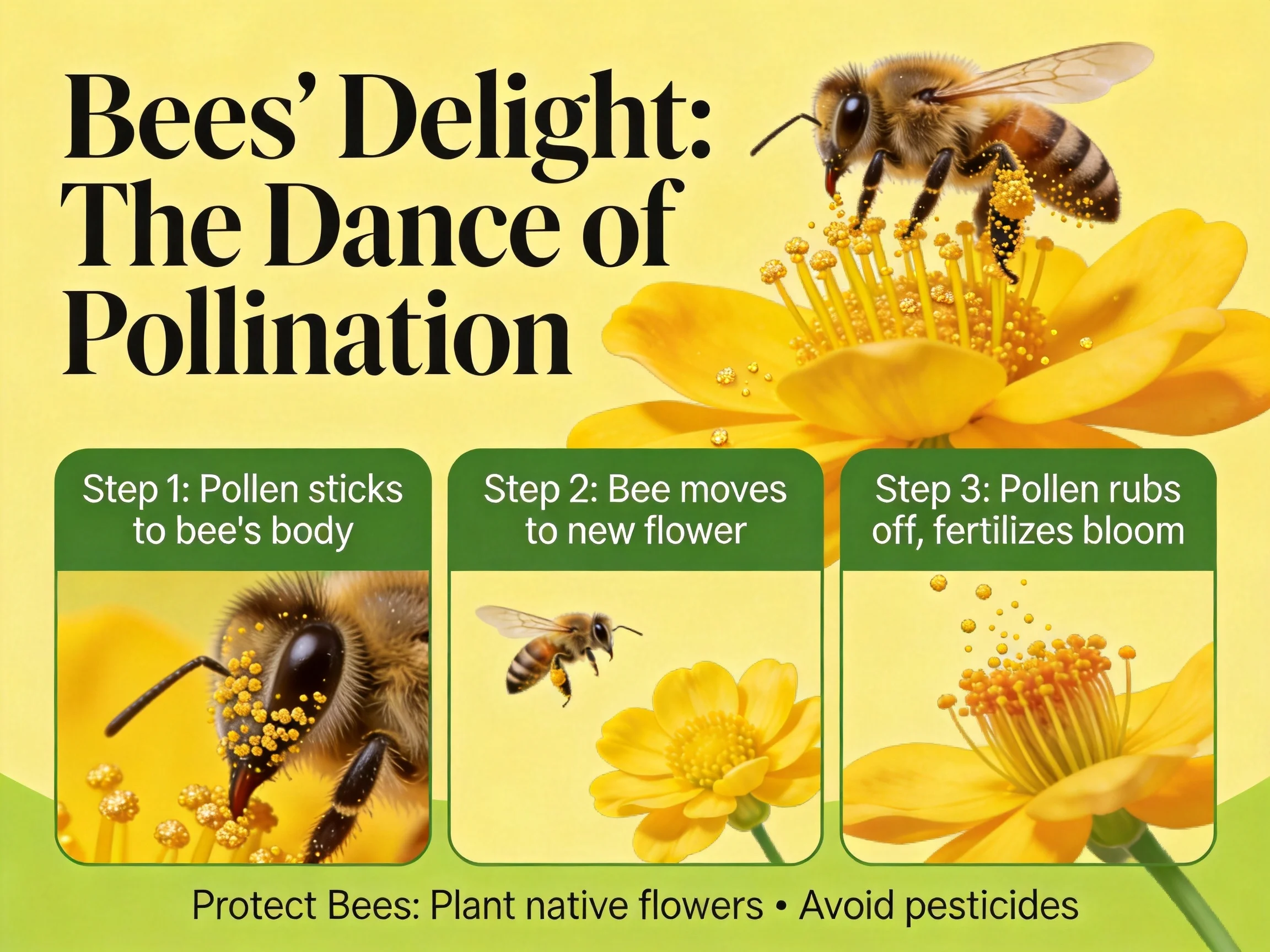 Bees Delight: The Dance of Pollination