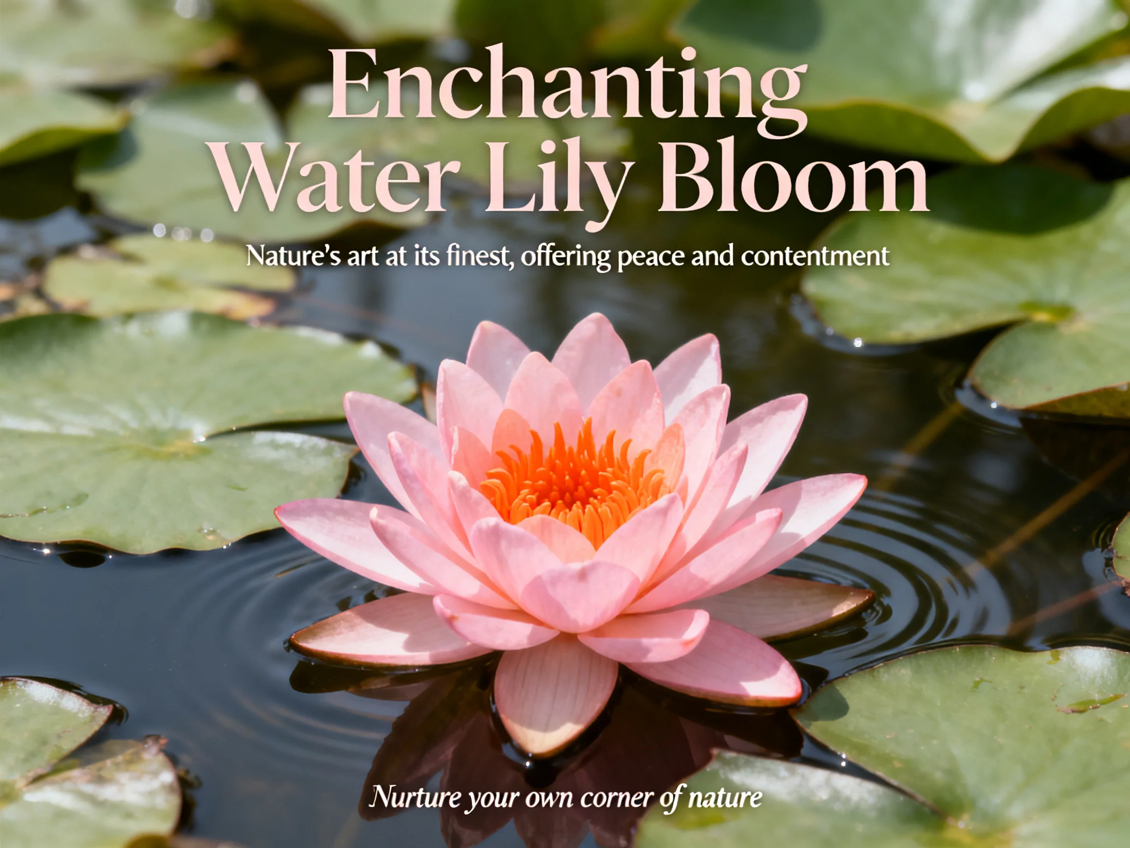 Enchanting Pink Water Lily Bloom