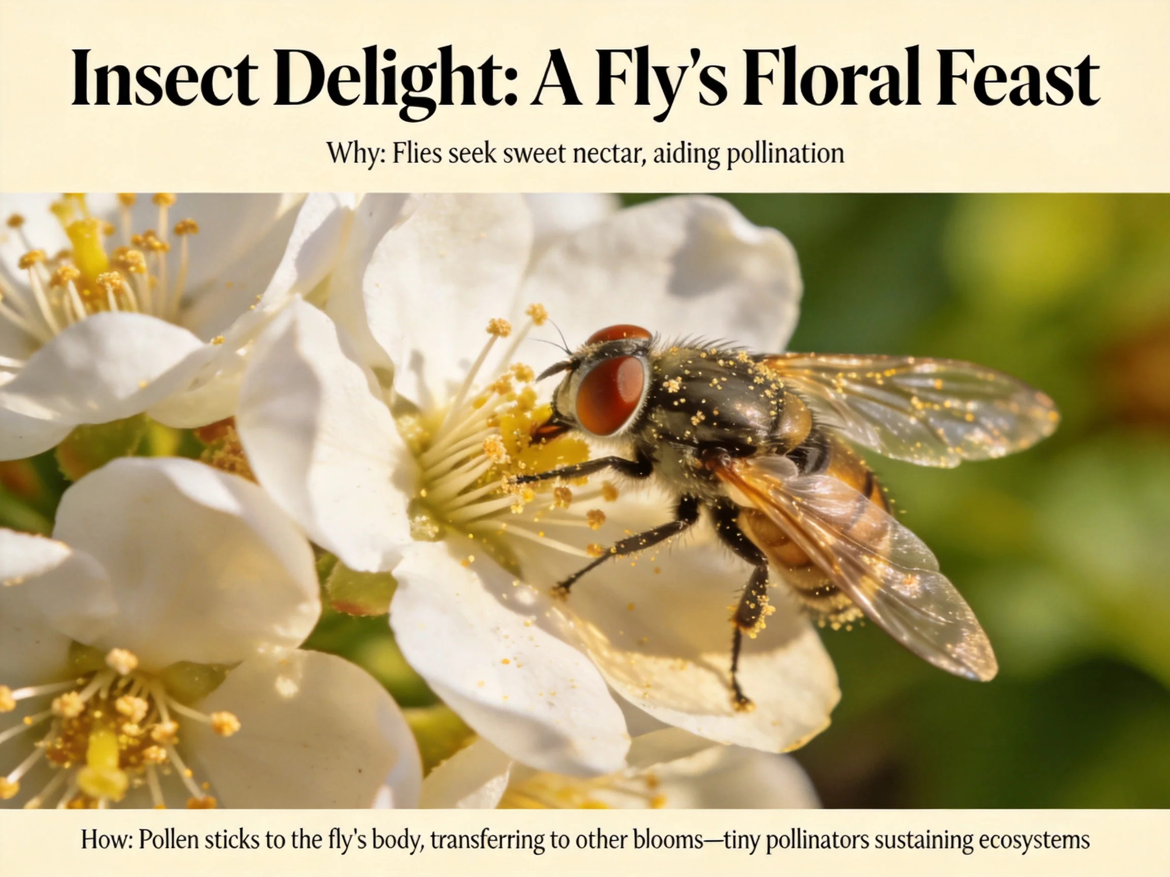 Insect Delight: A Flys Floral Feast