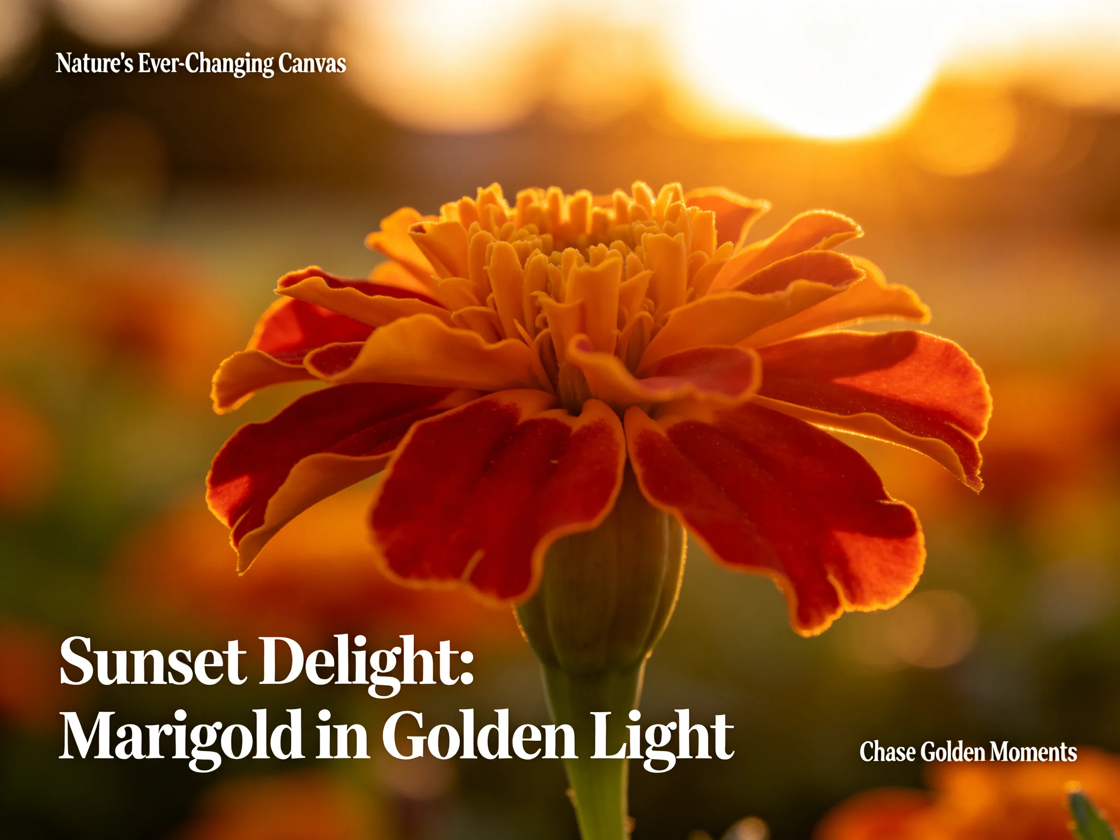Sunset Delight: Marigold in Golden Light