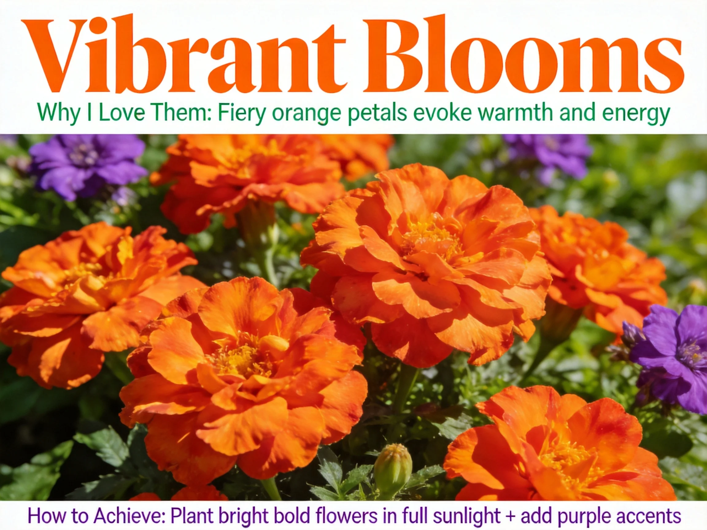 Vibrant Orange Flowers with Purple Accents