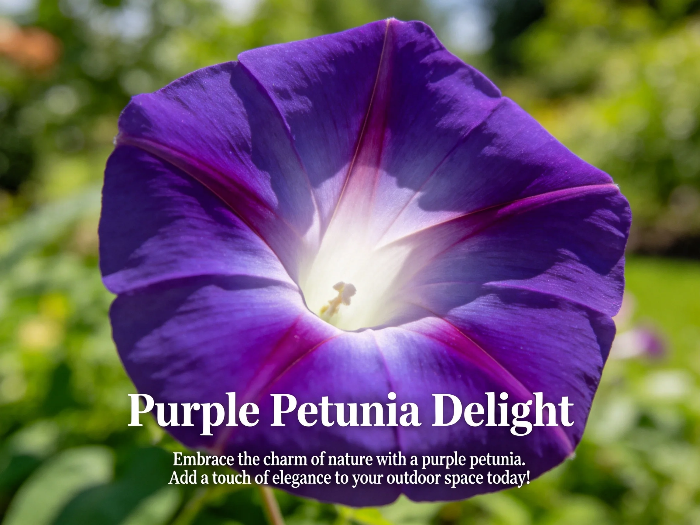 Vibrant Purple Petunia Flower with Gradient Petals