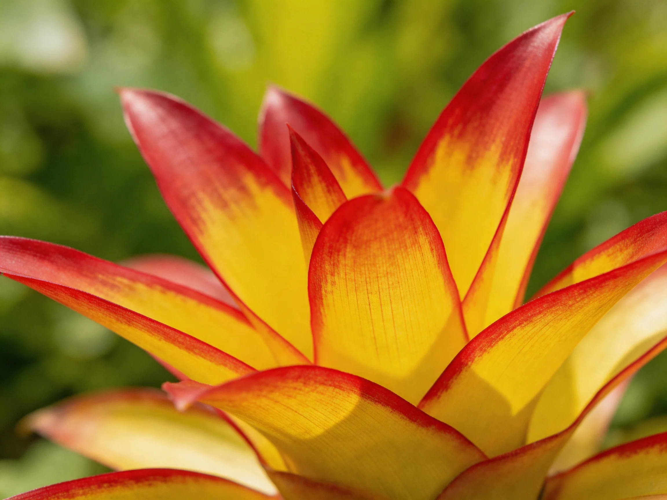 Vibrant red-yellow flower with layered petals