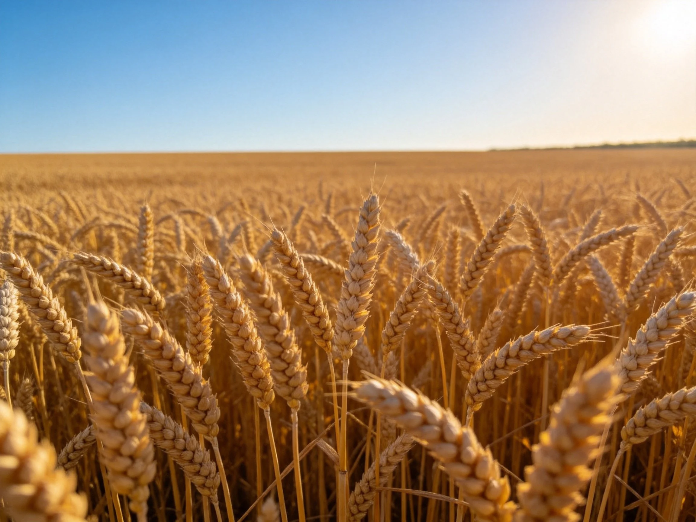 Golden Wheat Field Bathed in Sunlight
