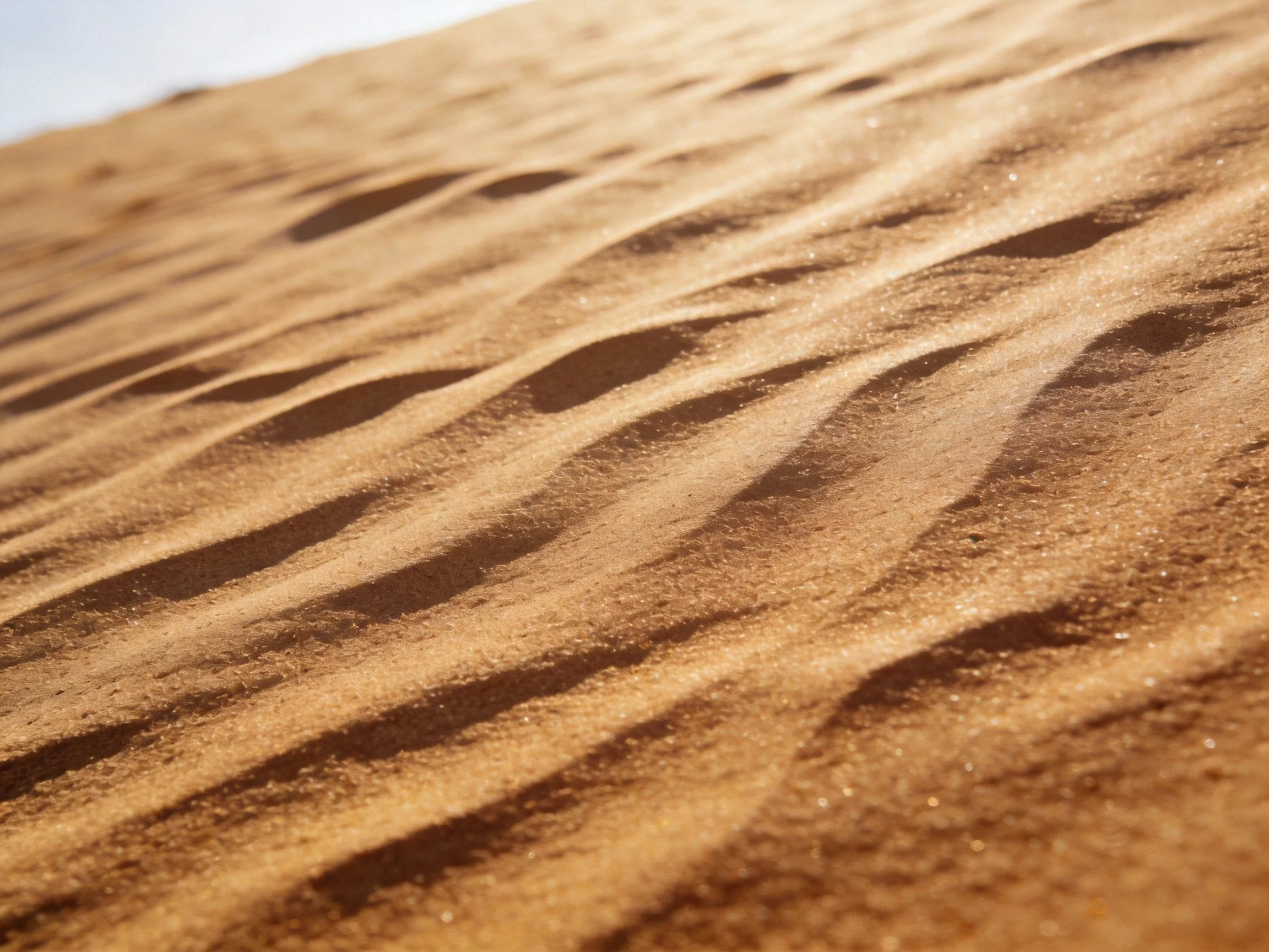 Golden sand dunes with wind-sculpted ripple patterns